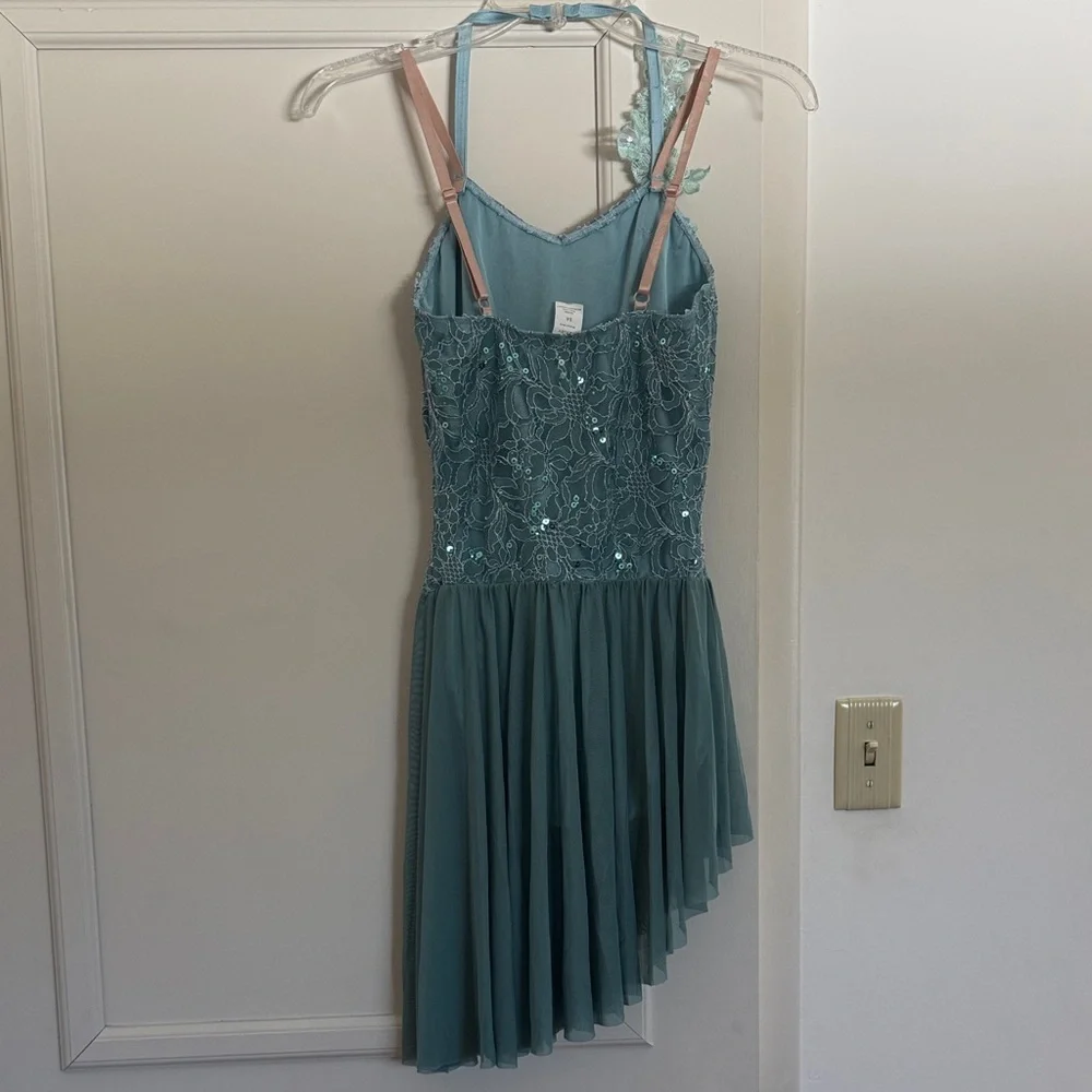 A Wish Come True'Blue Lace Lyrical Dance Costume in Shadow Wind SZ SA